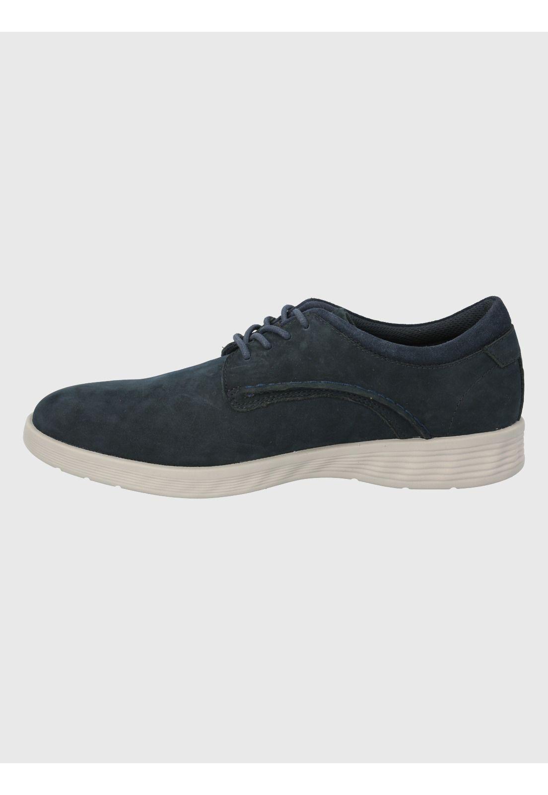 Zapato Cuero Azul Hombre Spinal Street -4