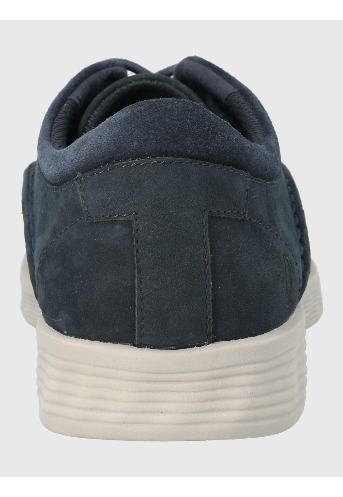 Zapato Cuero Azul Hombre Spinal Street -5