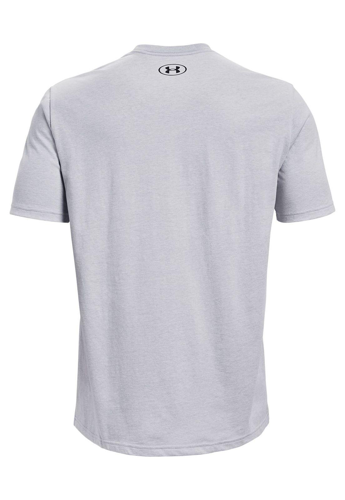 Polera manga corta UA AMB Camo Boxed Logo hombre Gris-1