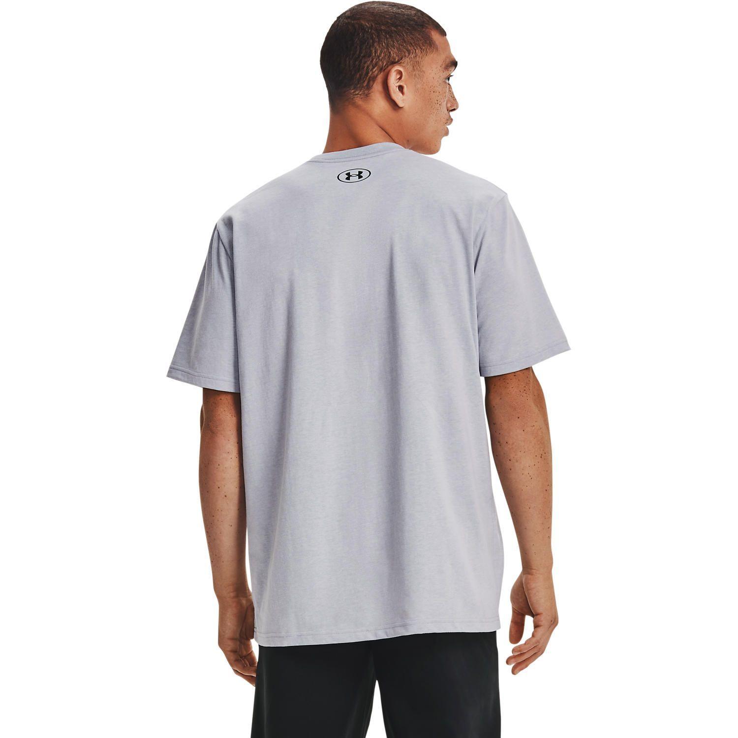 Polera manga corta UA AMB Camo Boxed Logo hombre Gris-5