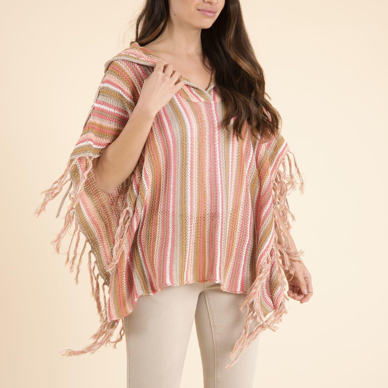Poncho Mujer Kiribati Beige-1