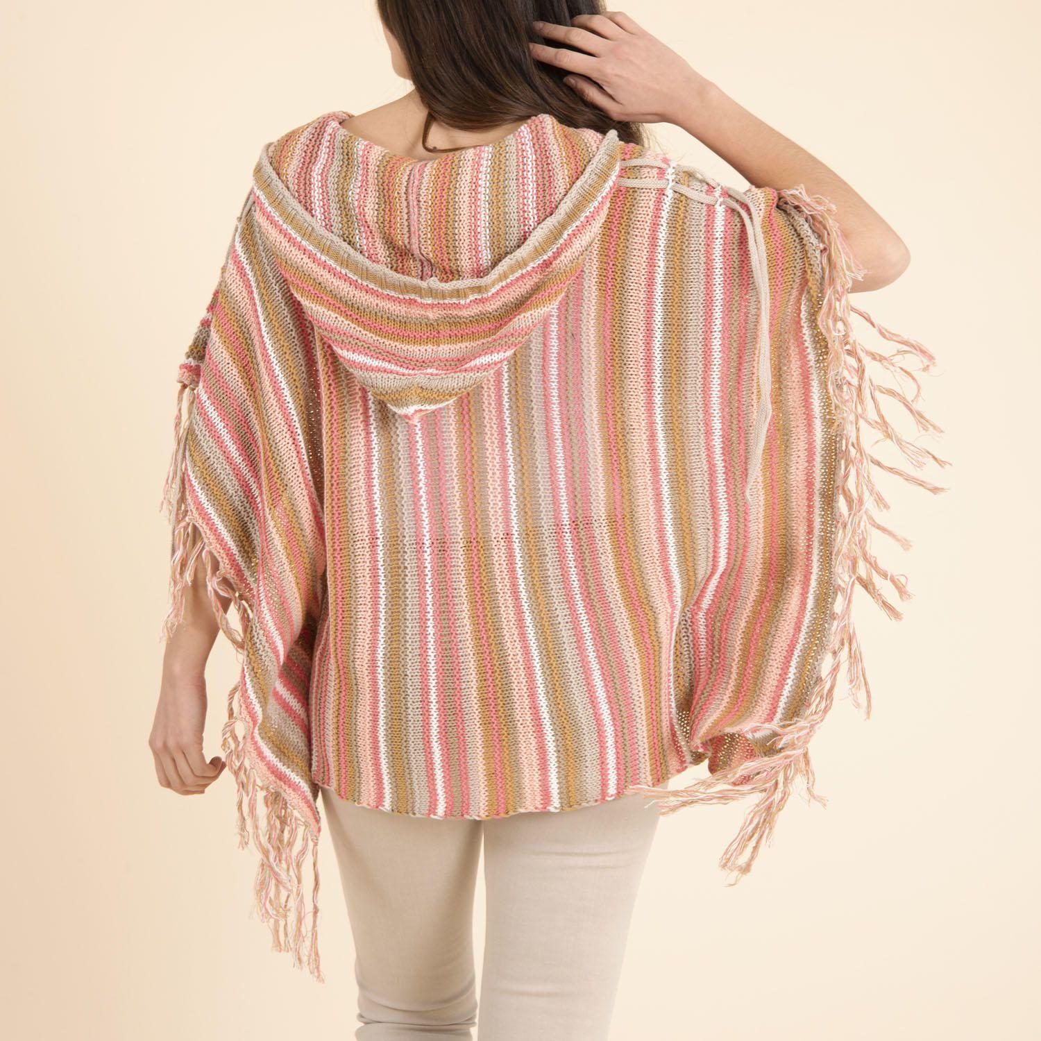Poncho Mujer Kiribati Beige-4