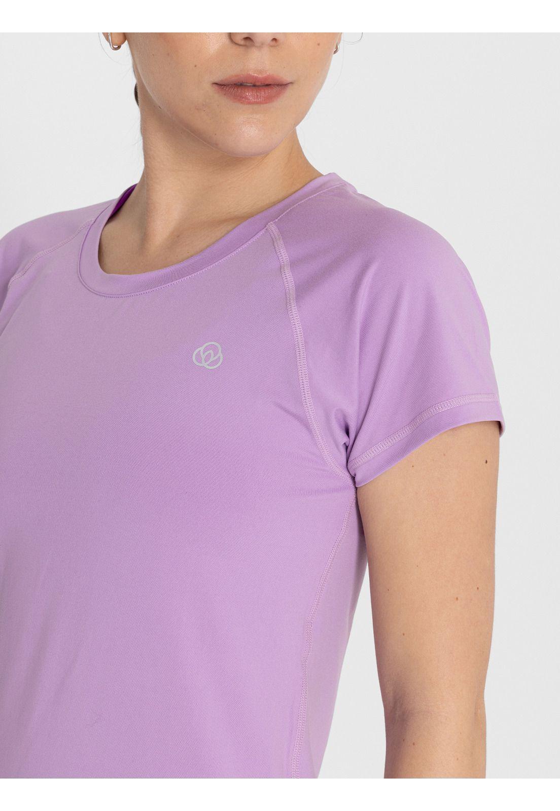 Polera Manga Corta T-Shirt Round Neck Lila Mujer-4