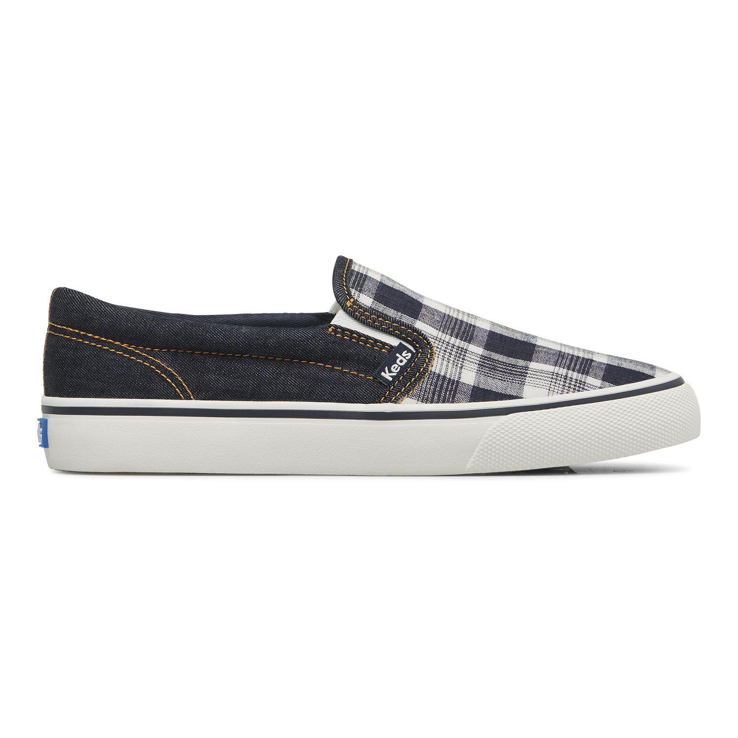 Zapatilla Mujer Jump Kick Slip Denim Blanco -0