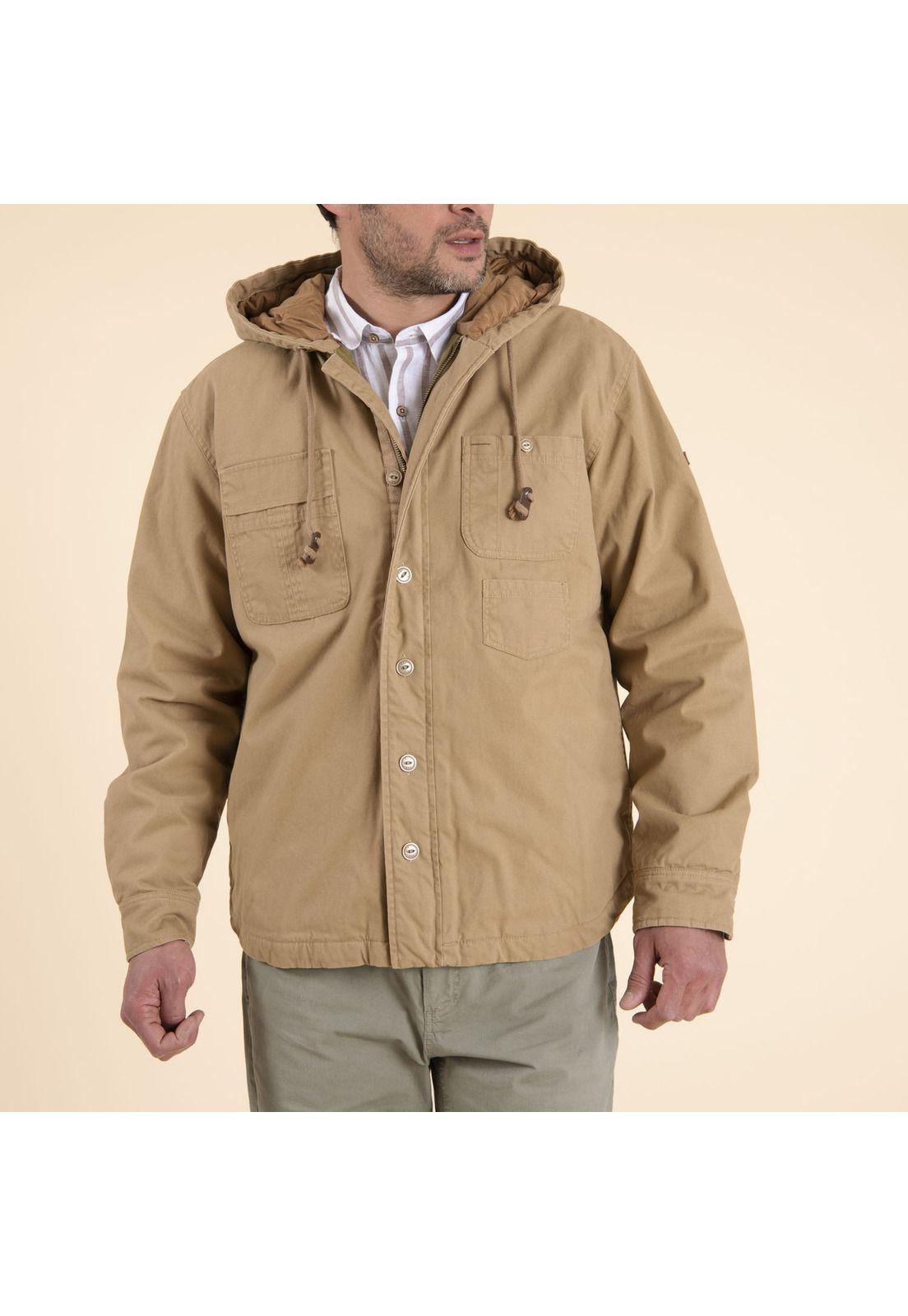 Chaqueta Algodón Orgánico Hombre Praga Camel-1