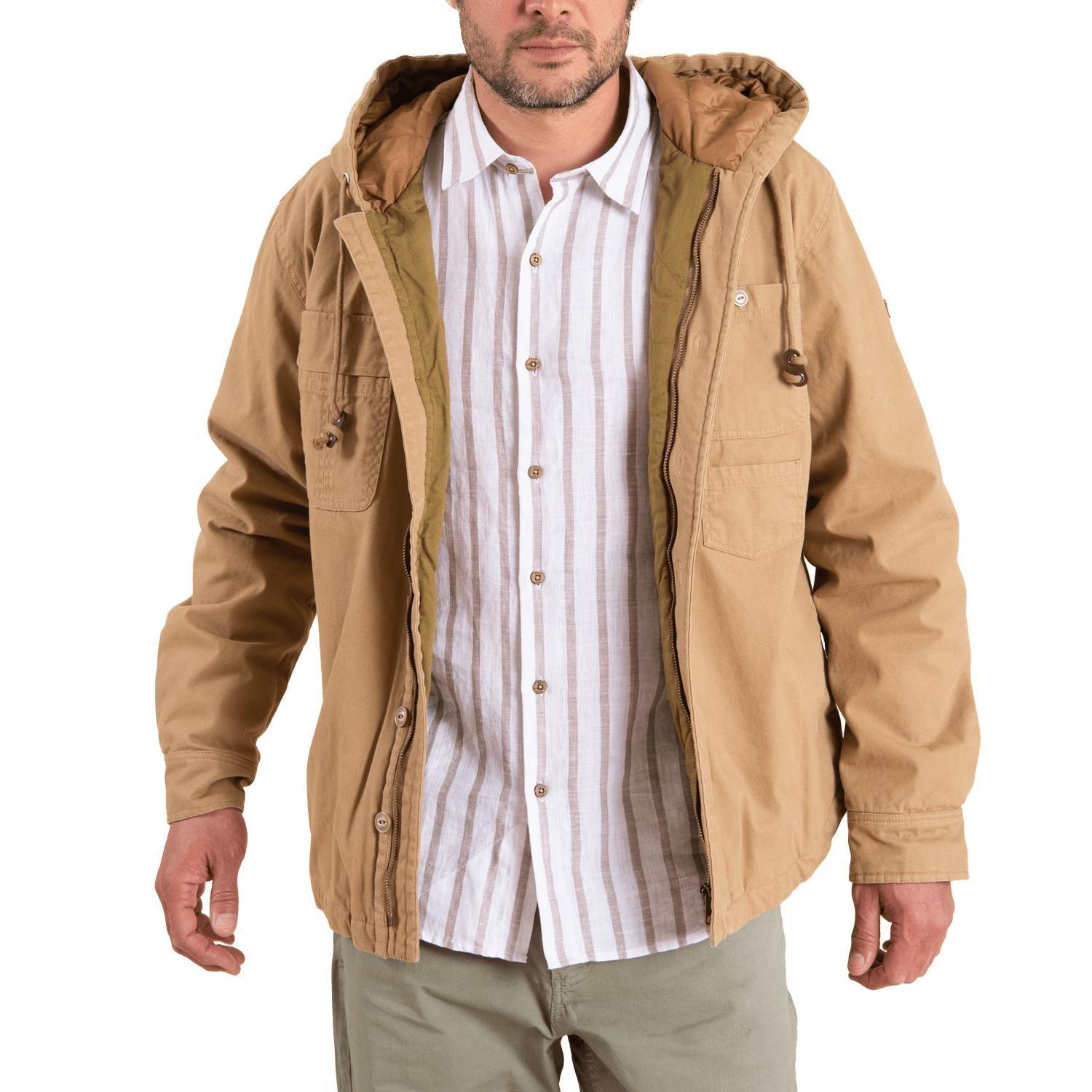 Chaqueta Algodón Orgánico Hombre Praga Camel-0