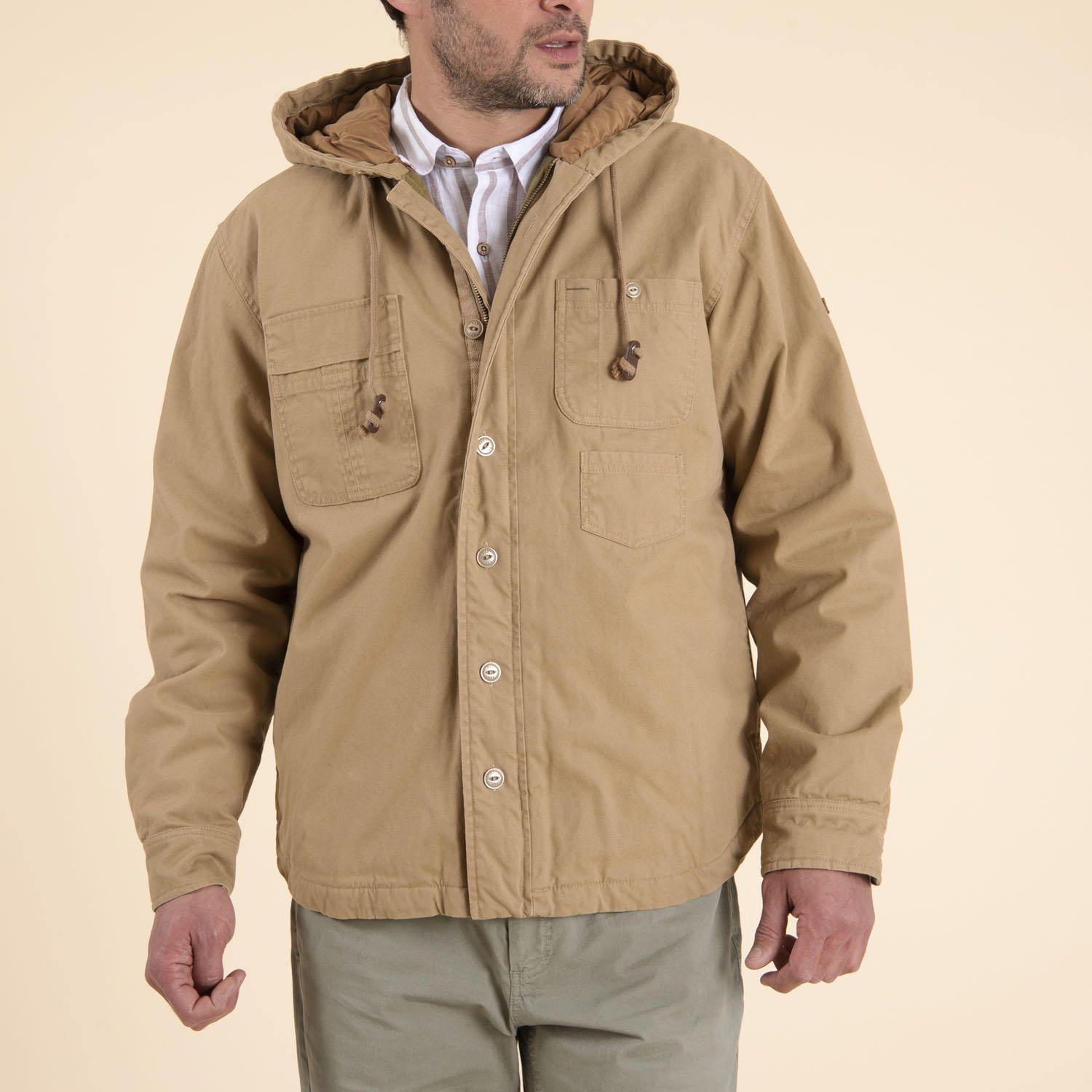 Chaqueta Algodón Orgánico Hombre Praga Camel-1