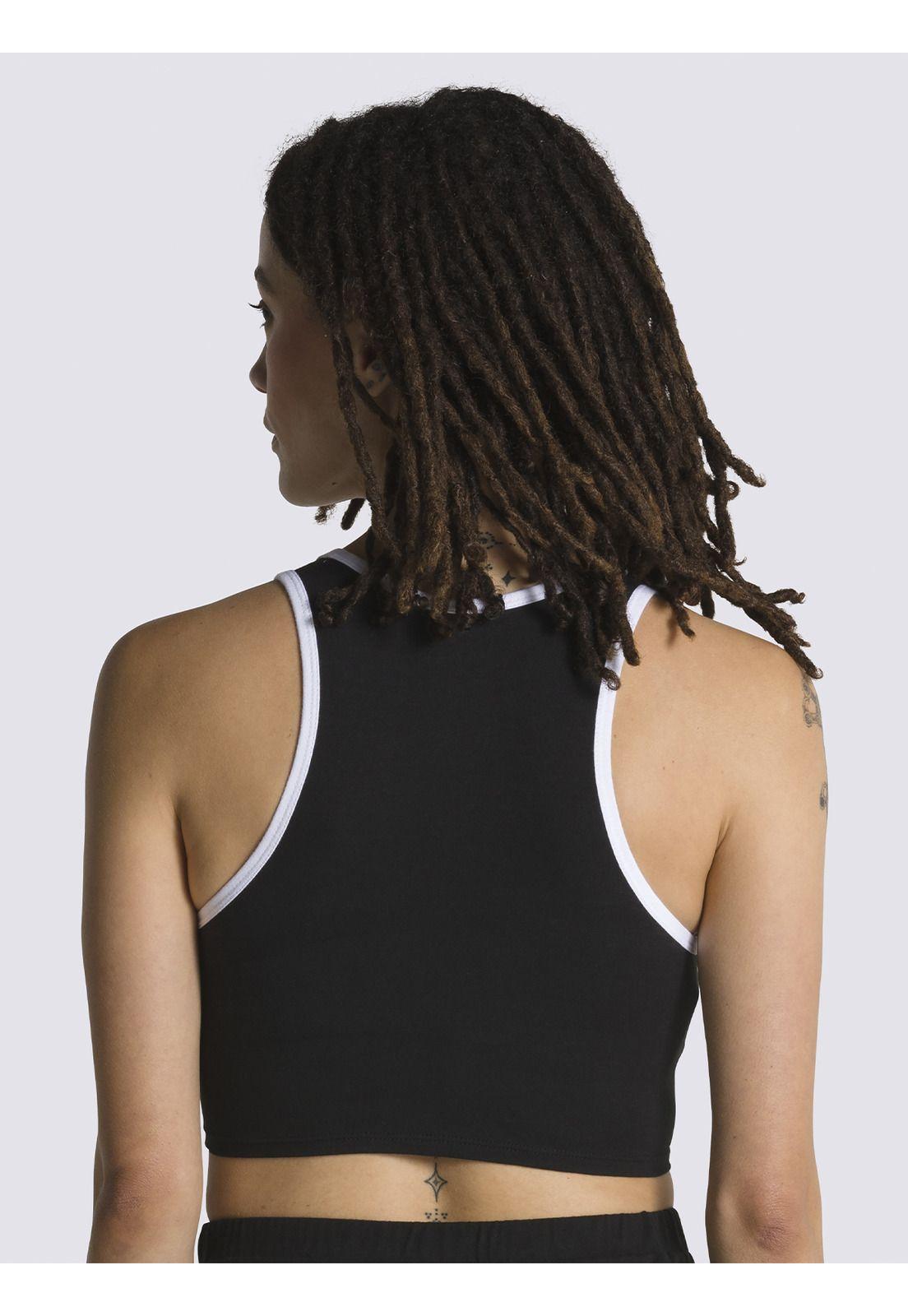 Polera Sin Mangas Longline Racerback B Negro Mujer-1