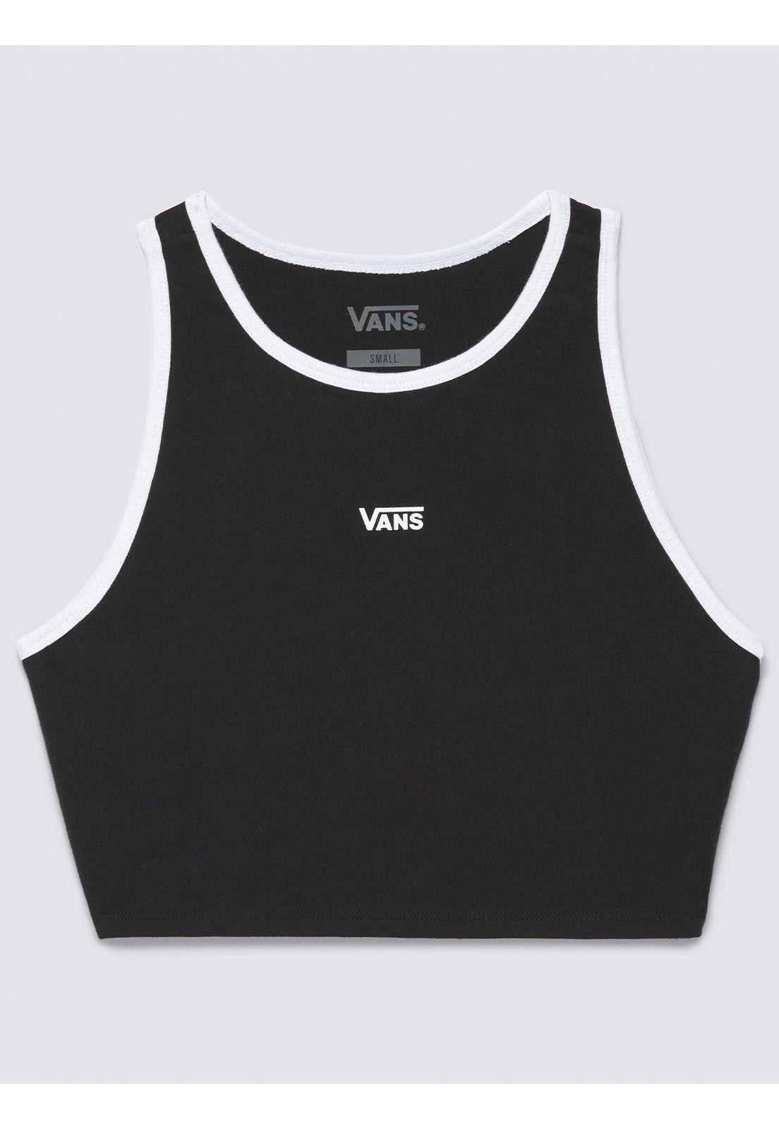 Polera Sin Mangas Longline Racerback B Negro Mujer-5