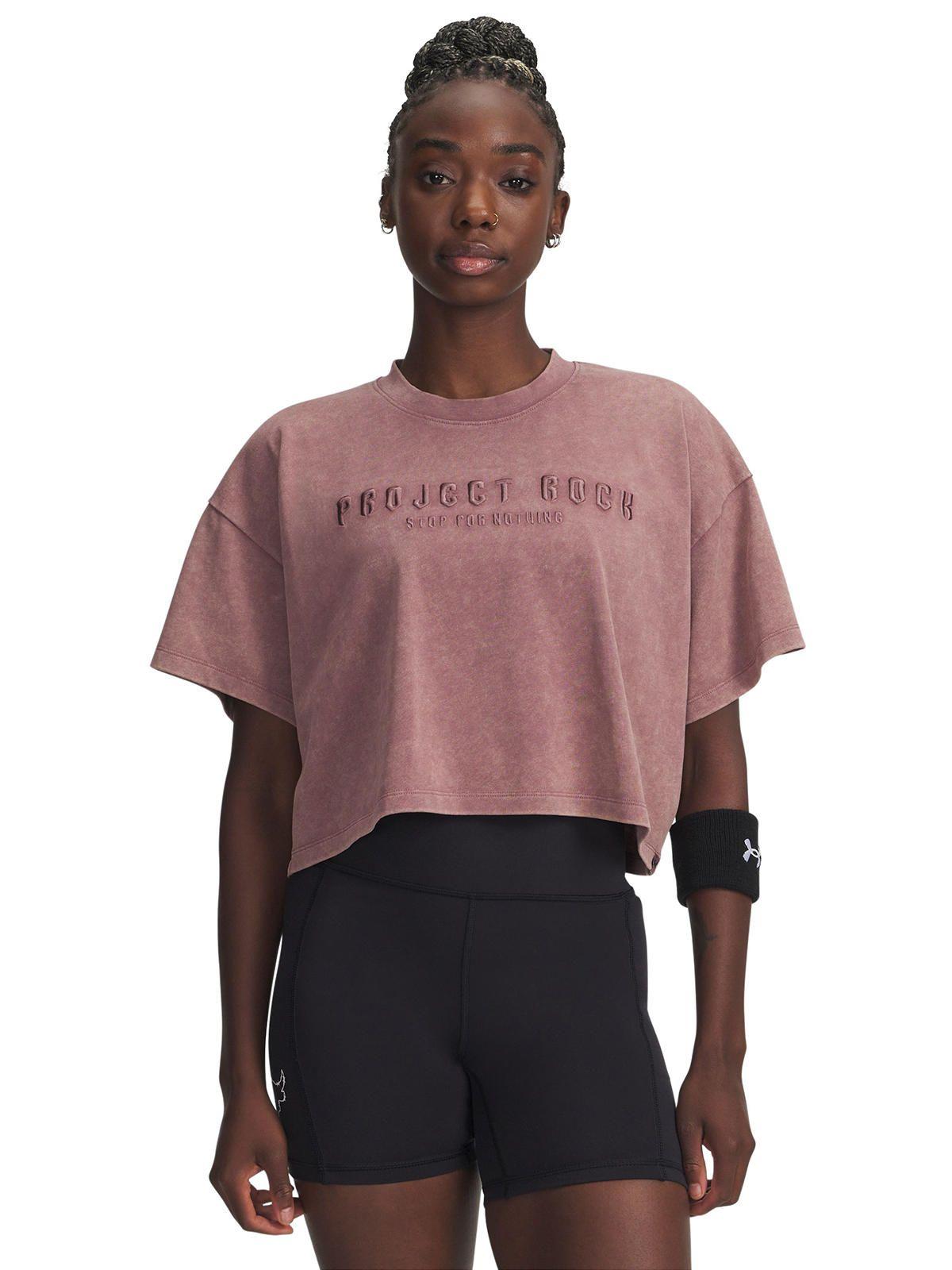 Polera Manga Corta Training para mujer Project Rock roja -0