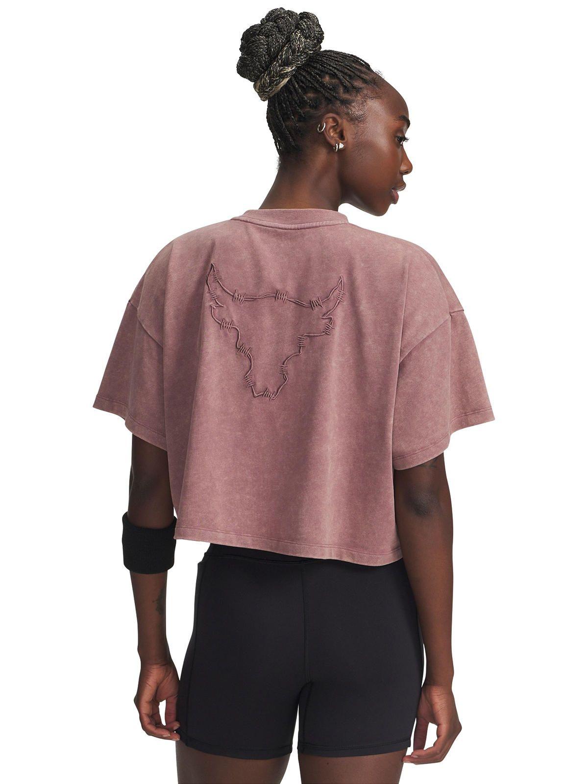 Polera Manga Corta Training para mujer Project Rock roja -1