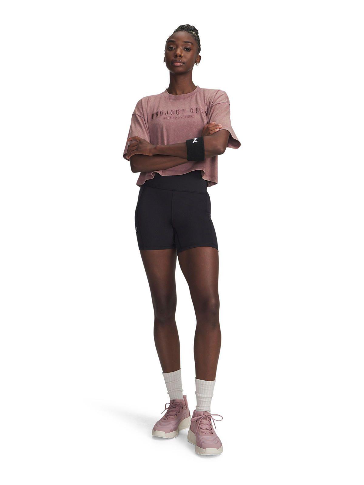 Polera Manga Corta Training para mujer Project Rock roja -3