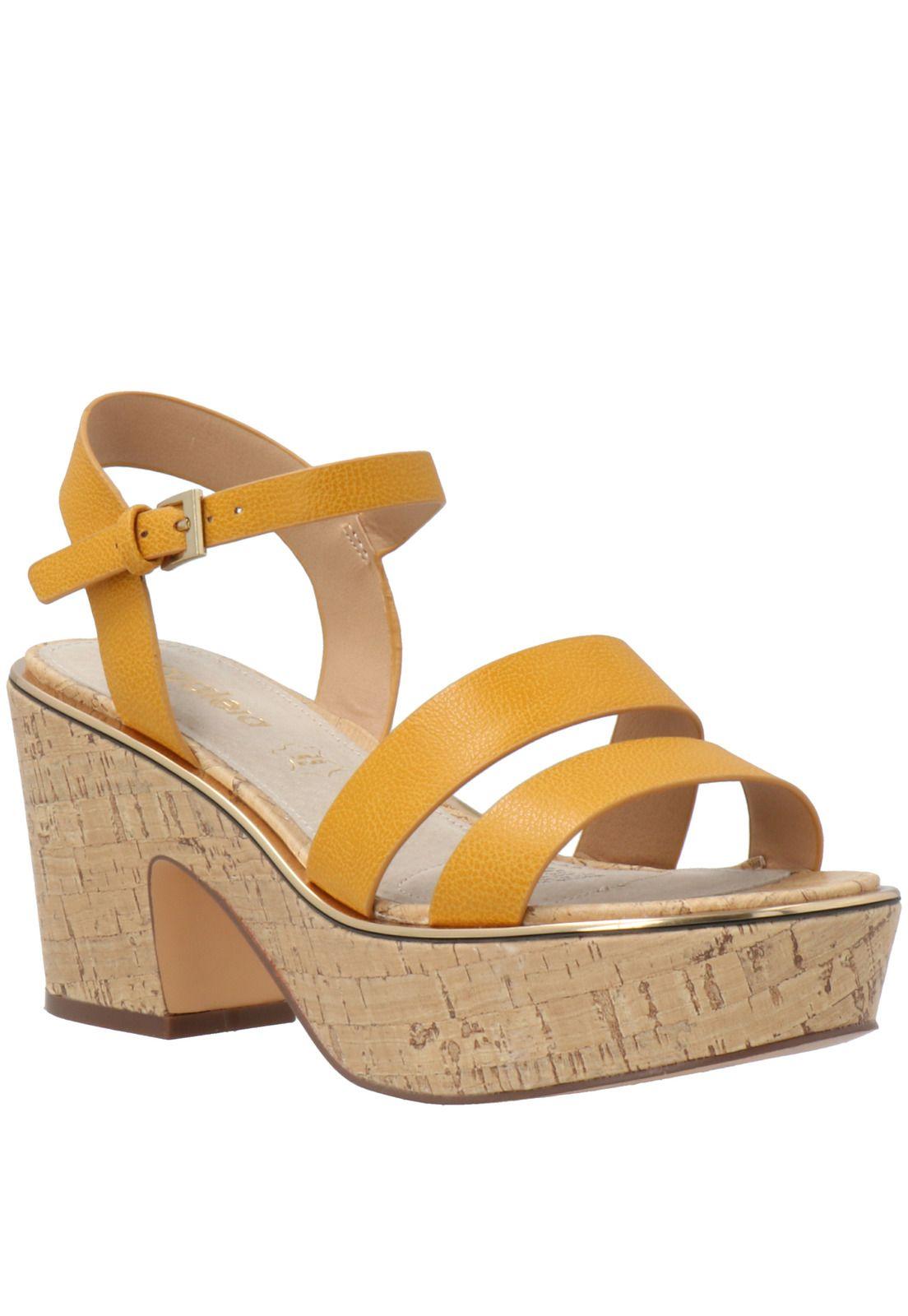 Sandalia Mujer Brownie Mostaza-0