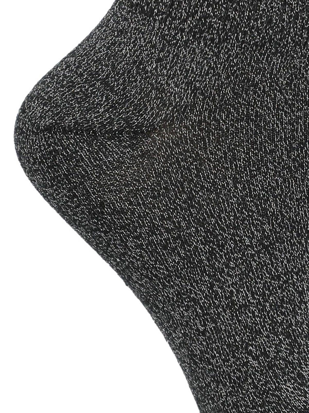 Calcetín Algodón Mujer Ped Lurex Gris-1