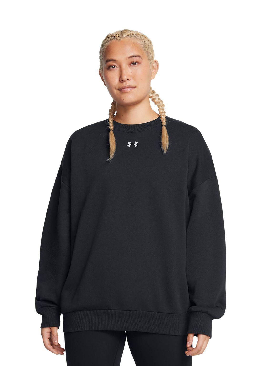 Polerón Oversize UA Rival para mujer Negro-3