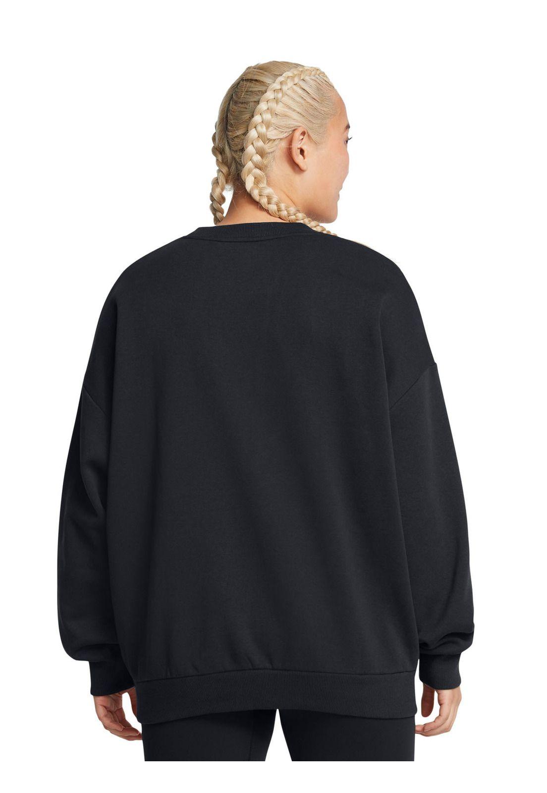 Polerón Oversize UA Rival para mujer Negro-4