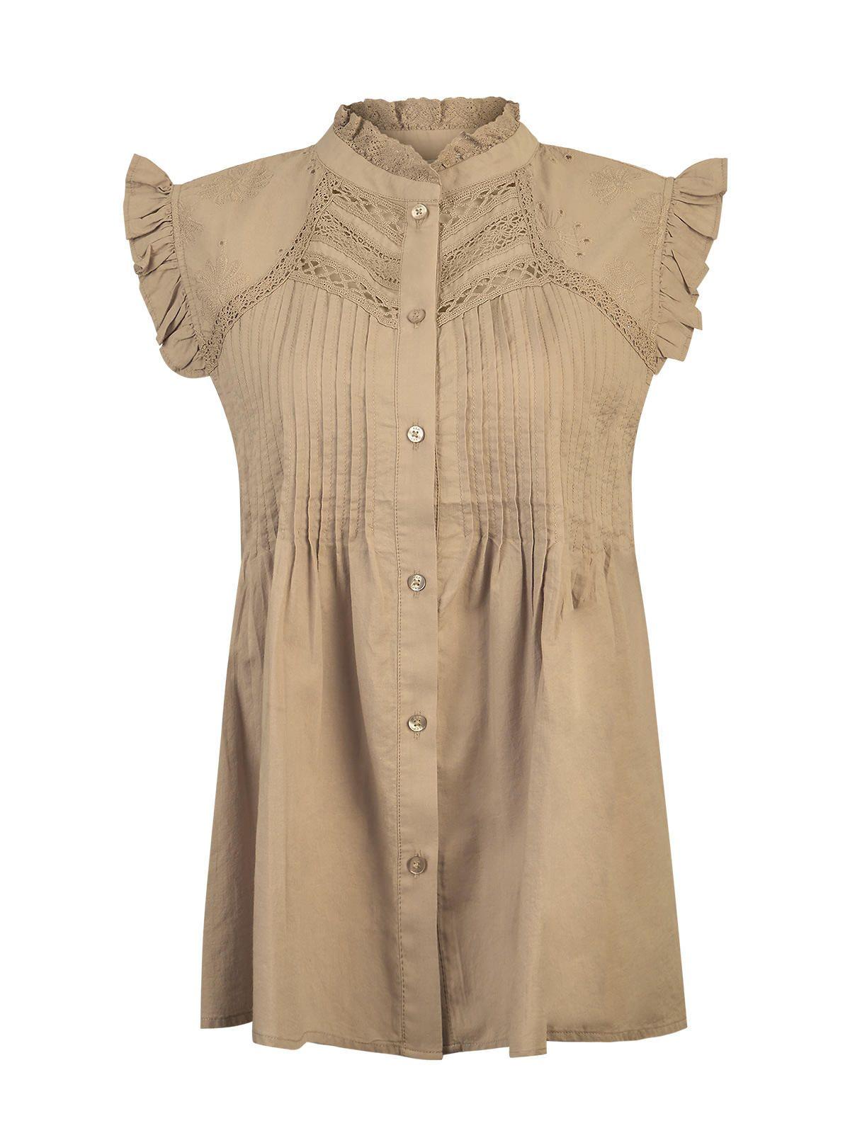 Blusa Algodón Orgánico Mujer Amaui Café-0