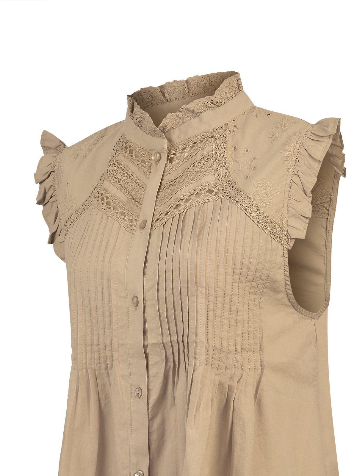 Blusa Algodón Orgánico Mujer Amaui Café-3