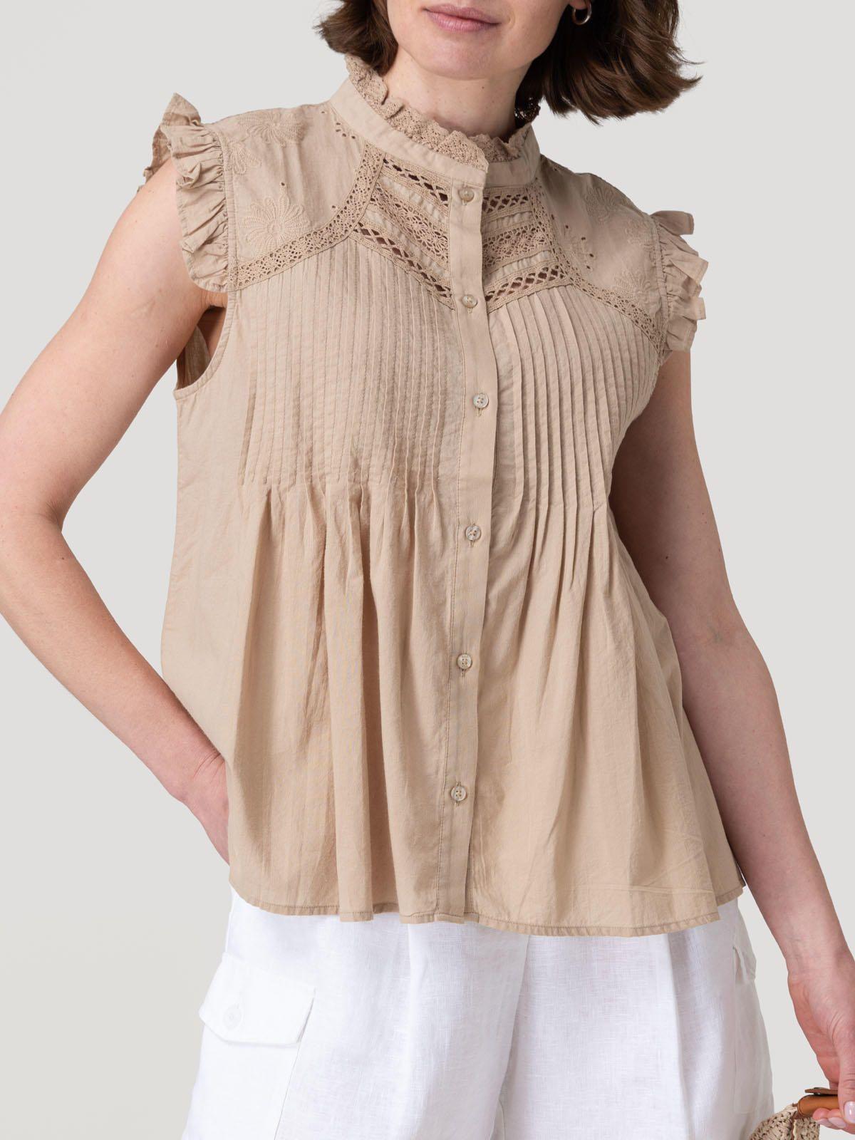 Blusa Algodón Orgánico Mujer Amaui Café-4