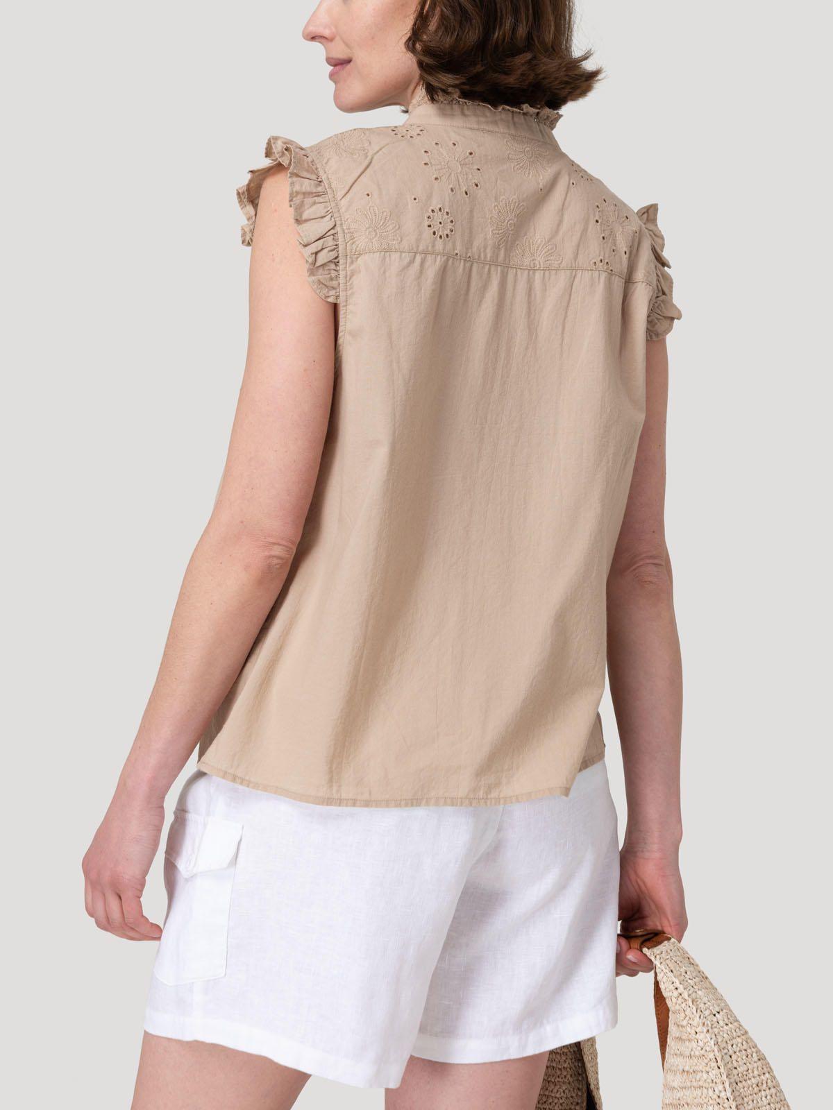 Blusa Algodón Orgánico Mujer Amaui Café-5