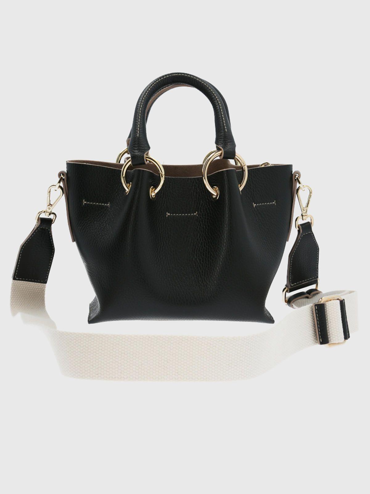 Cartera Italiana Cuero Benedetta Negro-2