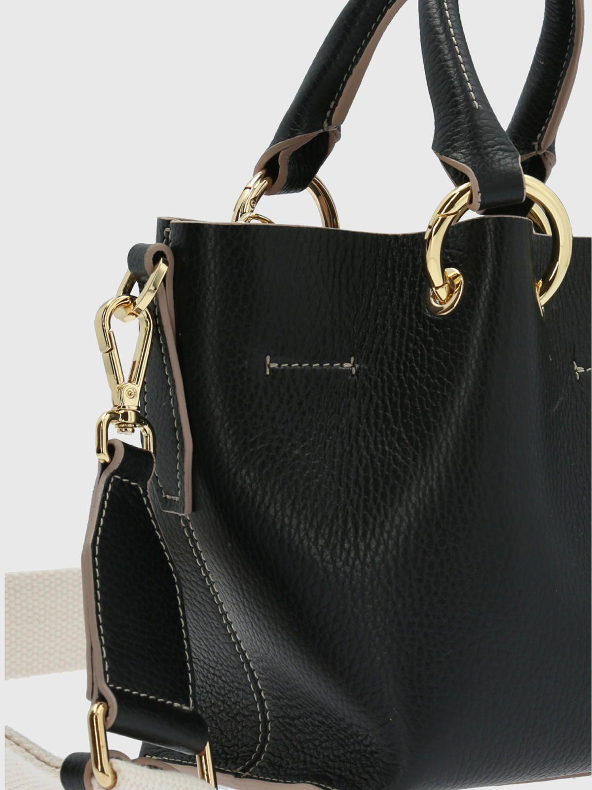 Cartera Italiana Cuero Benedetta Negro-3