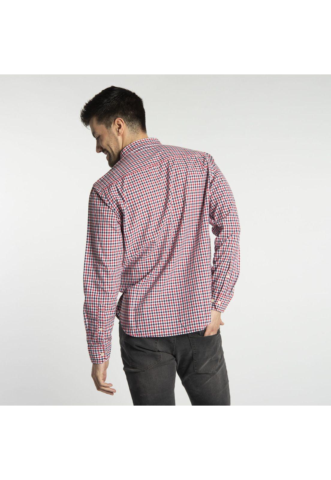 Camisa Manga Larga Hombre Fdtn Light Btn Colla Rojo-2