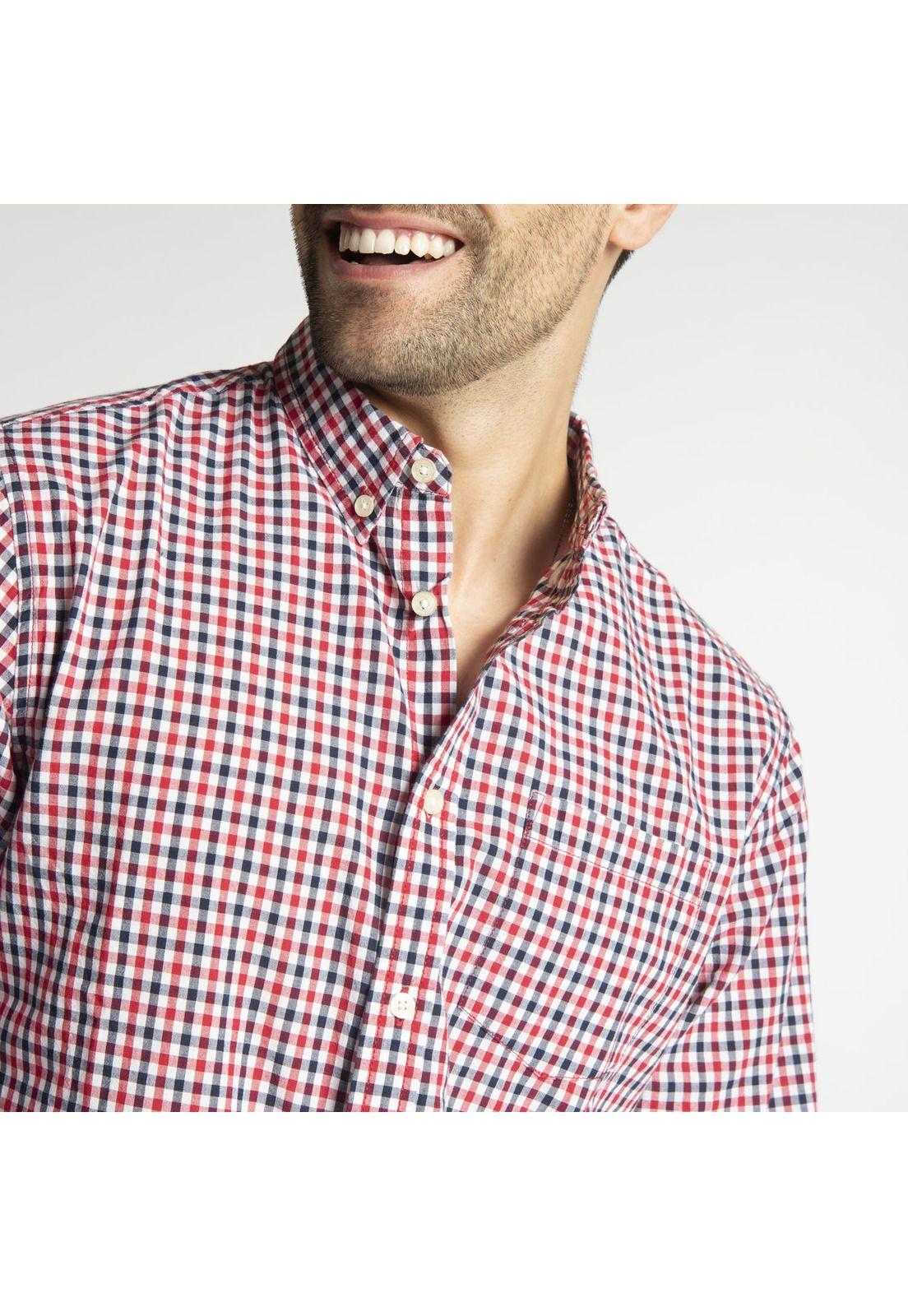 Camisa Manga Larga Hombre Fdtn Light Btn Colla Rojo-3