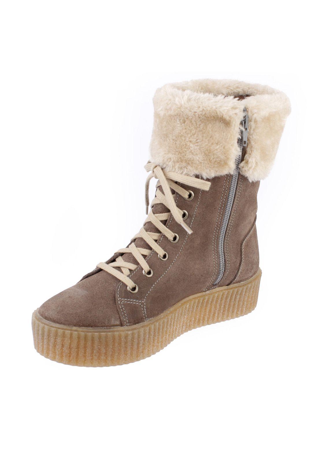 Bota Cuero Mujer Malinne Gris-1