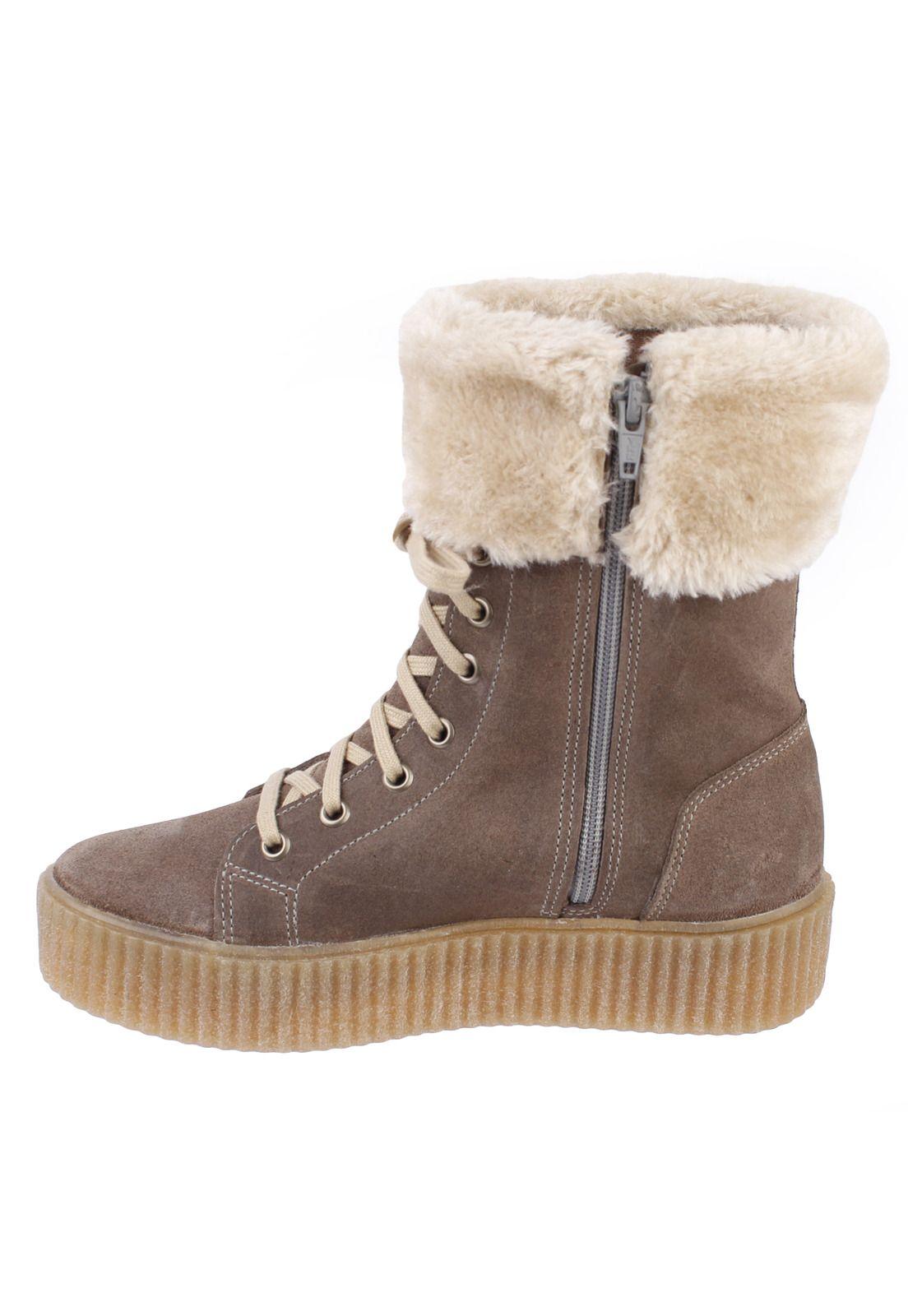 Bota Cuero Mujer Malinne Gris-2