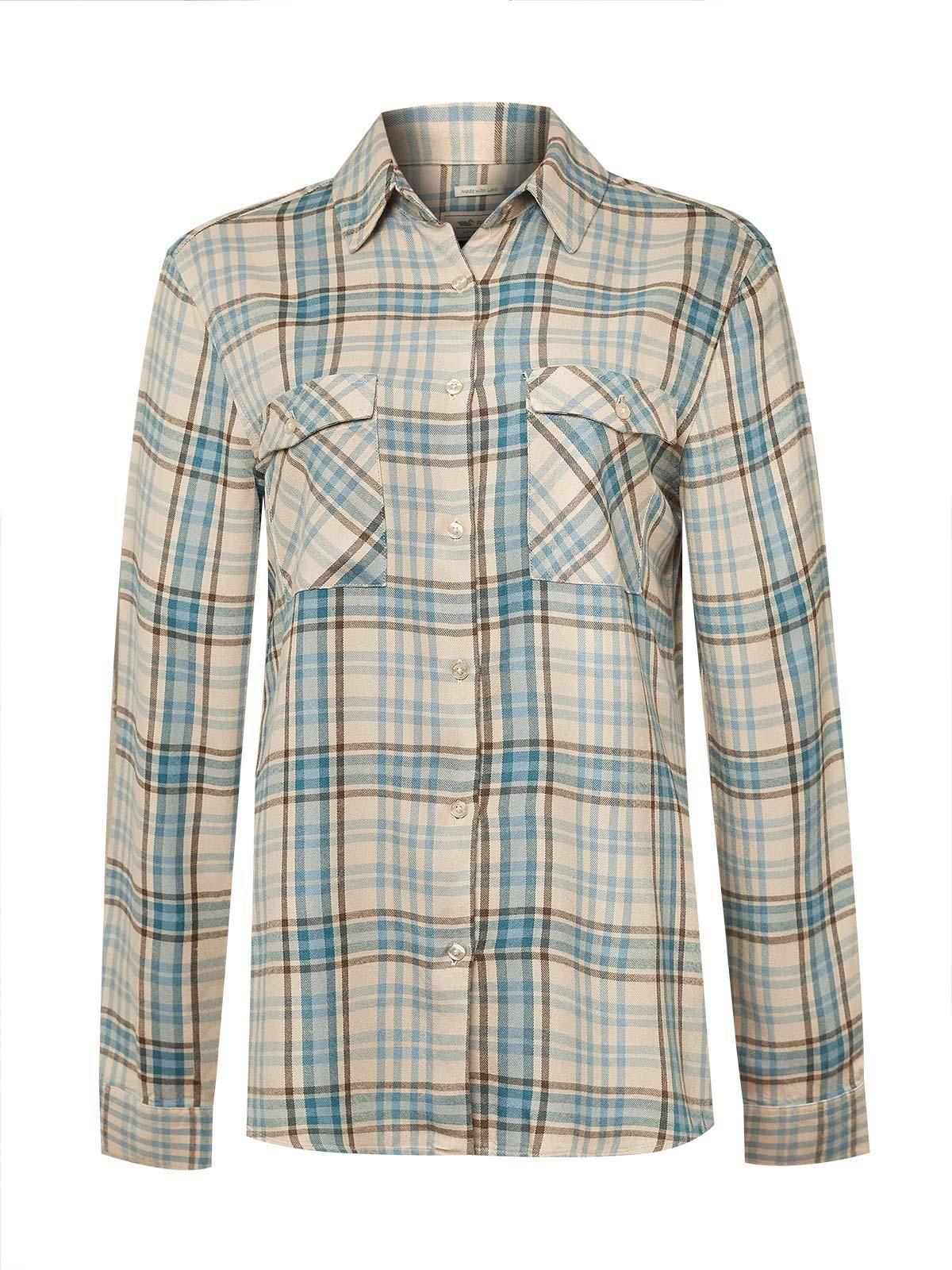 Blusa Rayón Mujer Bonete Celeste-0