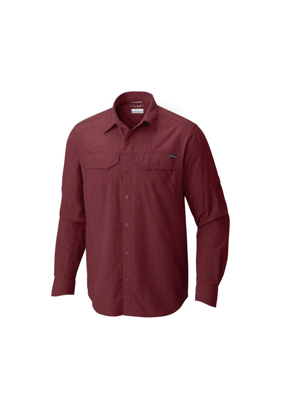 Camisa M/L Silver Ridge Burdeo-0