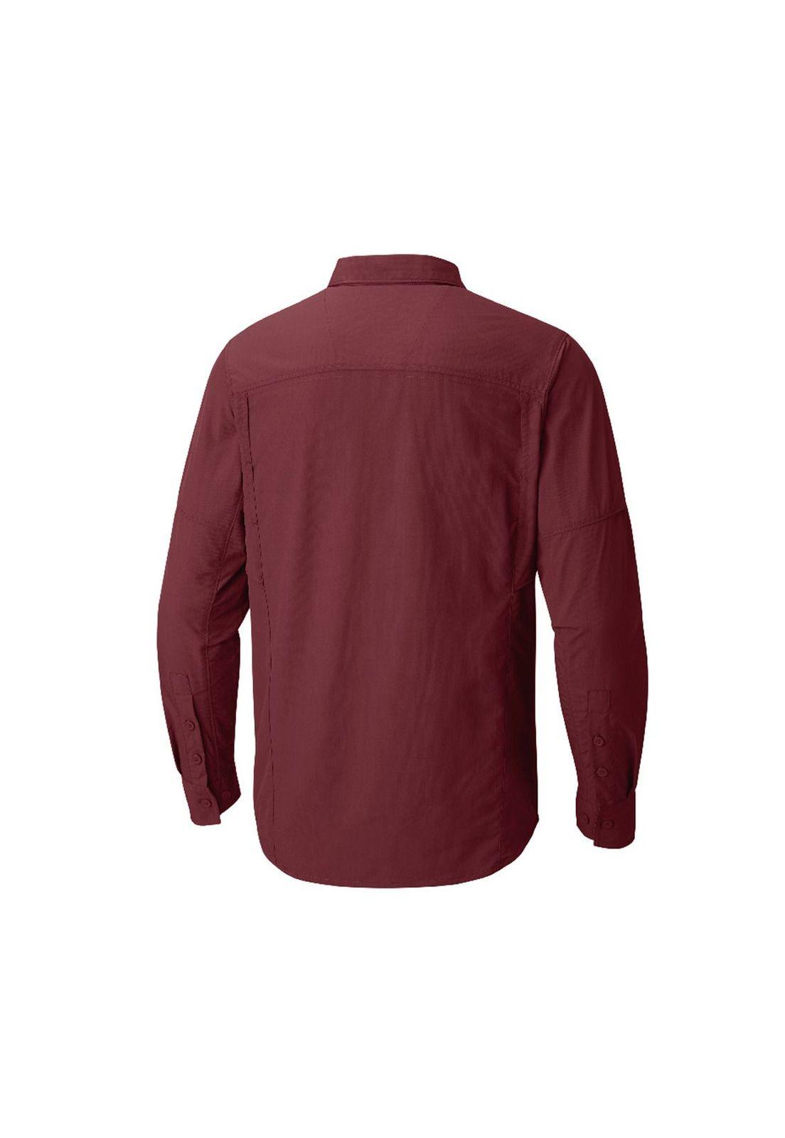 Camisa M/L Silver Ridge Burdeo-1