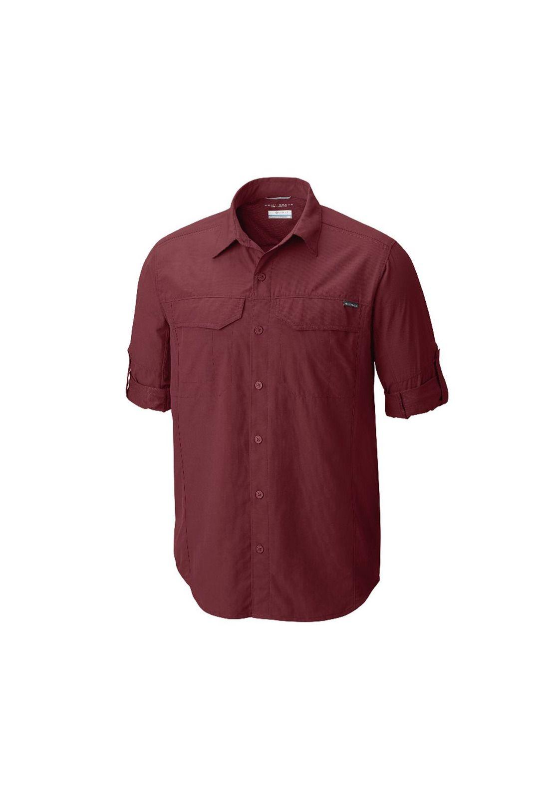 Camisa M/L Silver Ridge Burdeo-2