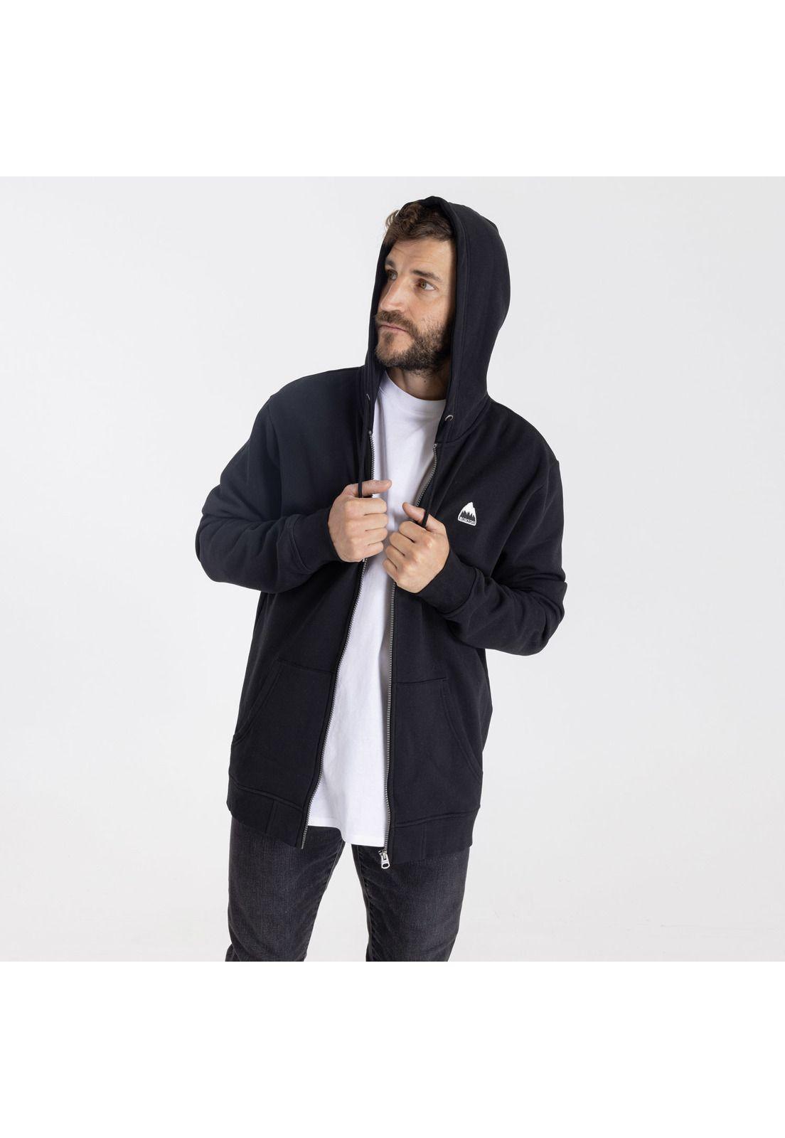 Polerón con gorro Mountain Logo Negro Hombre-0