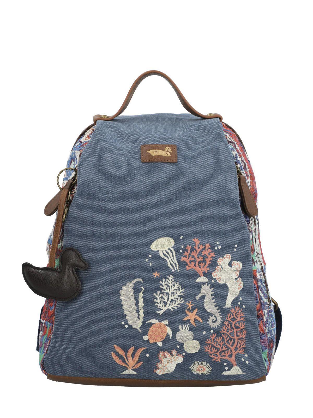 Mochila Textil Mujer Joint Back Azul-0