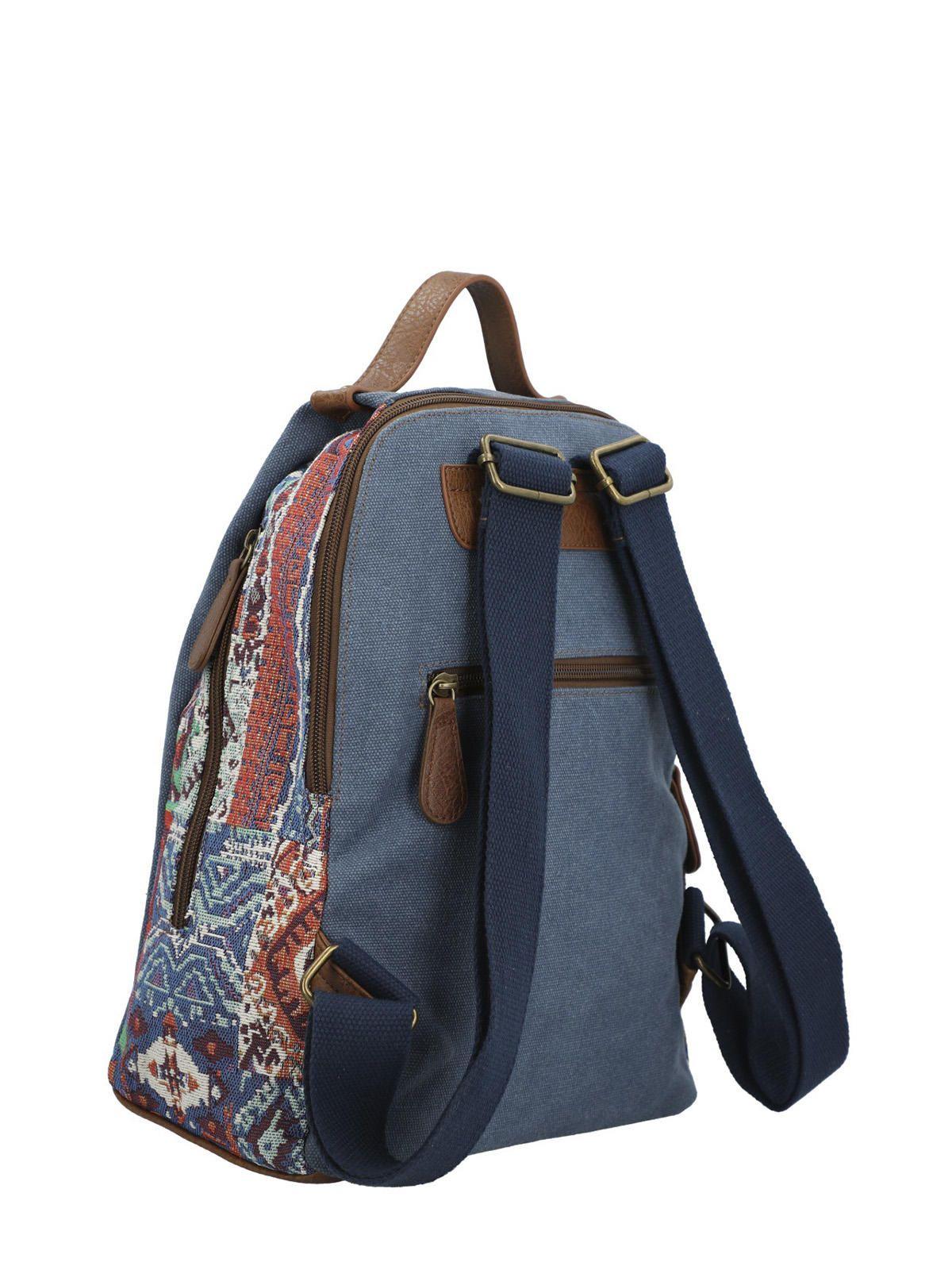 Mochila Textil Mujer Joint Back Azul-6