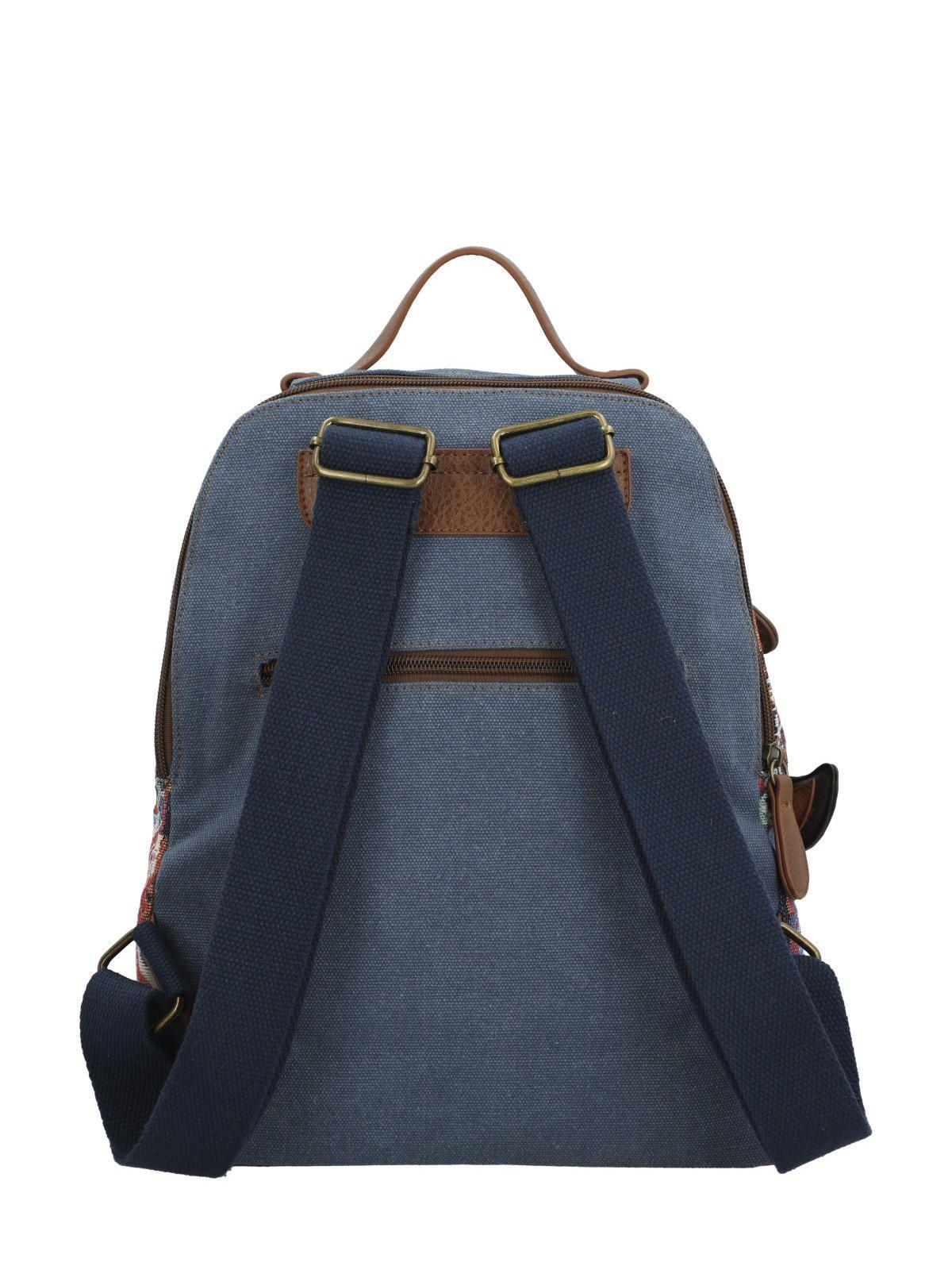 Mochila Textil Mujer Joint Back Azul-7
