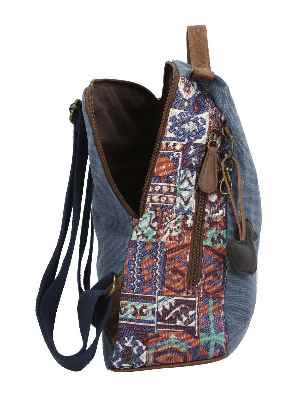 Mochila Textil Mujer Joint Back Azul-9