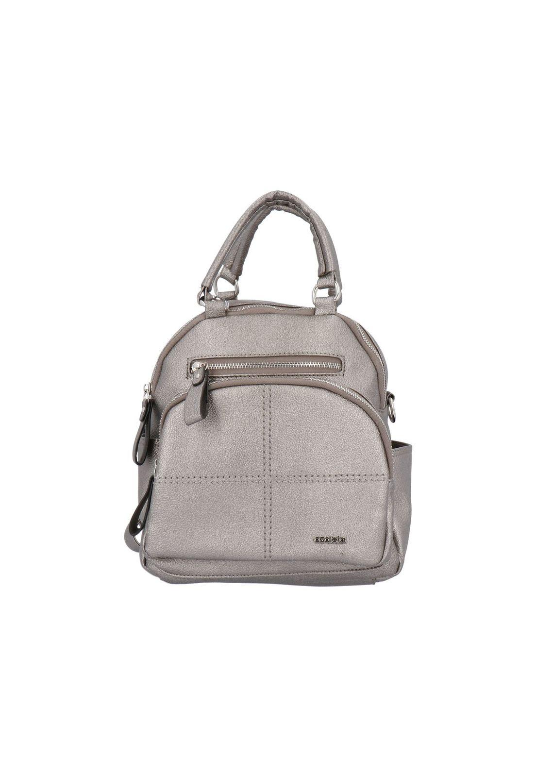 Cartera Mochila Convertible Luciana Casual Plateado-0