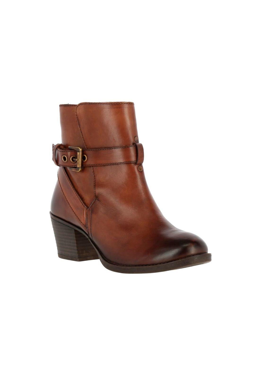 Botin Cuero Mujer Juno Café-0