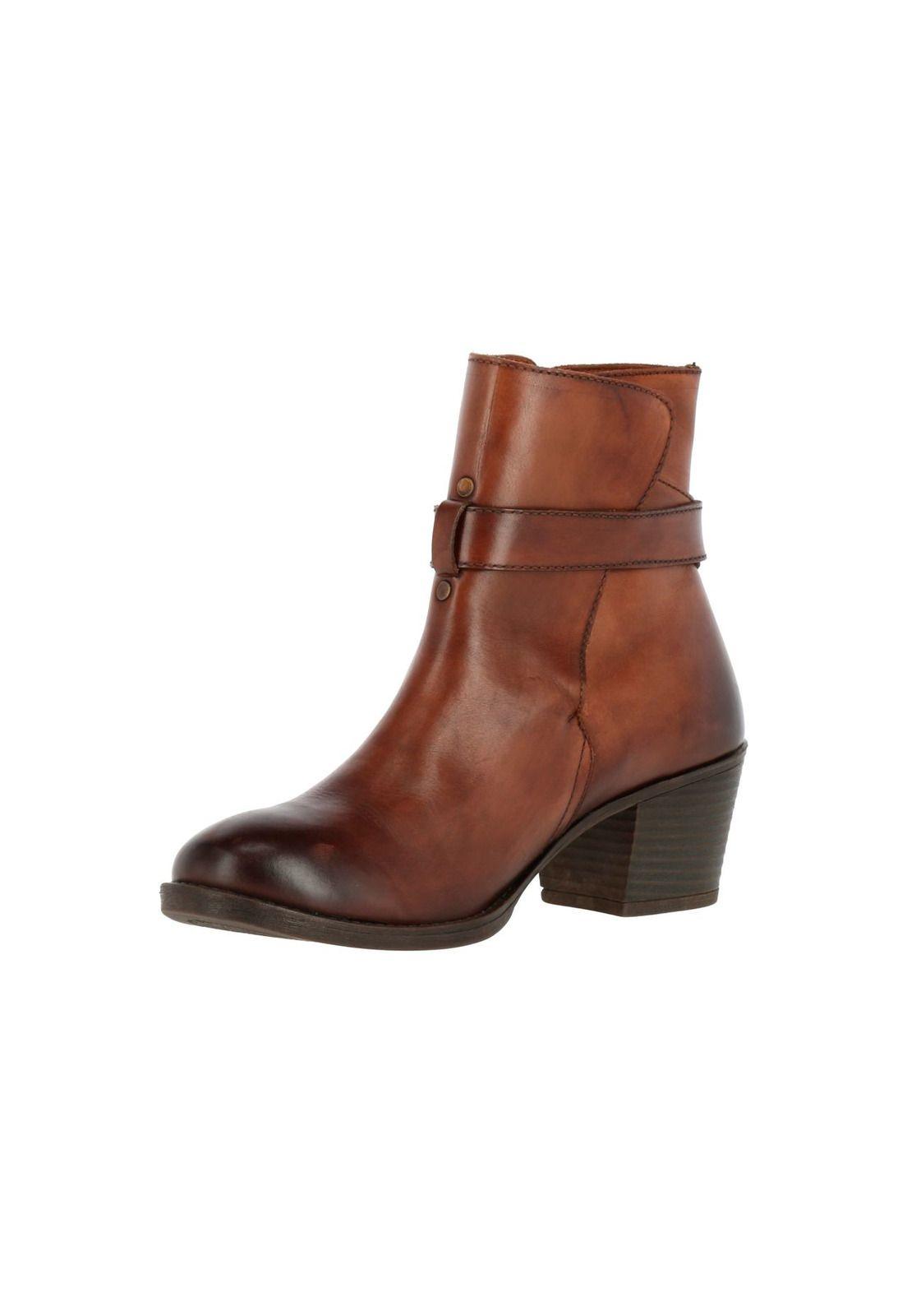Botin Cuero Mujer Juno Café-1