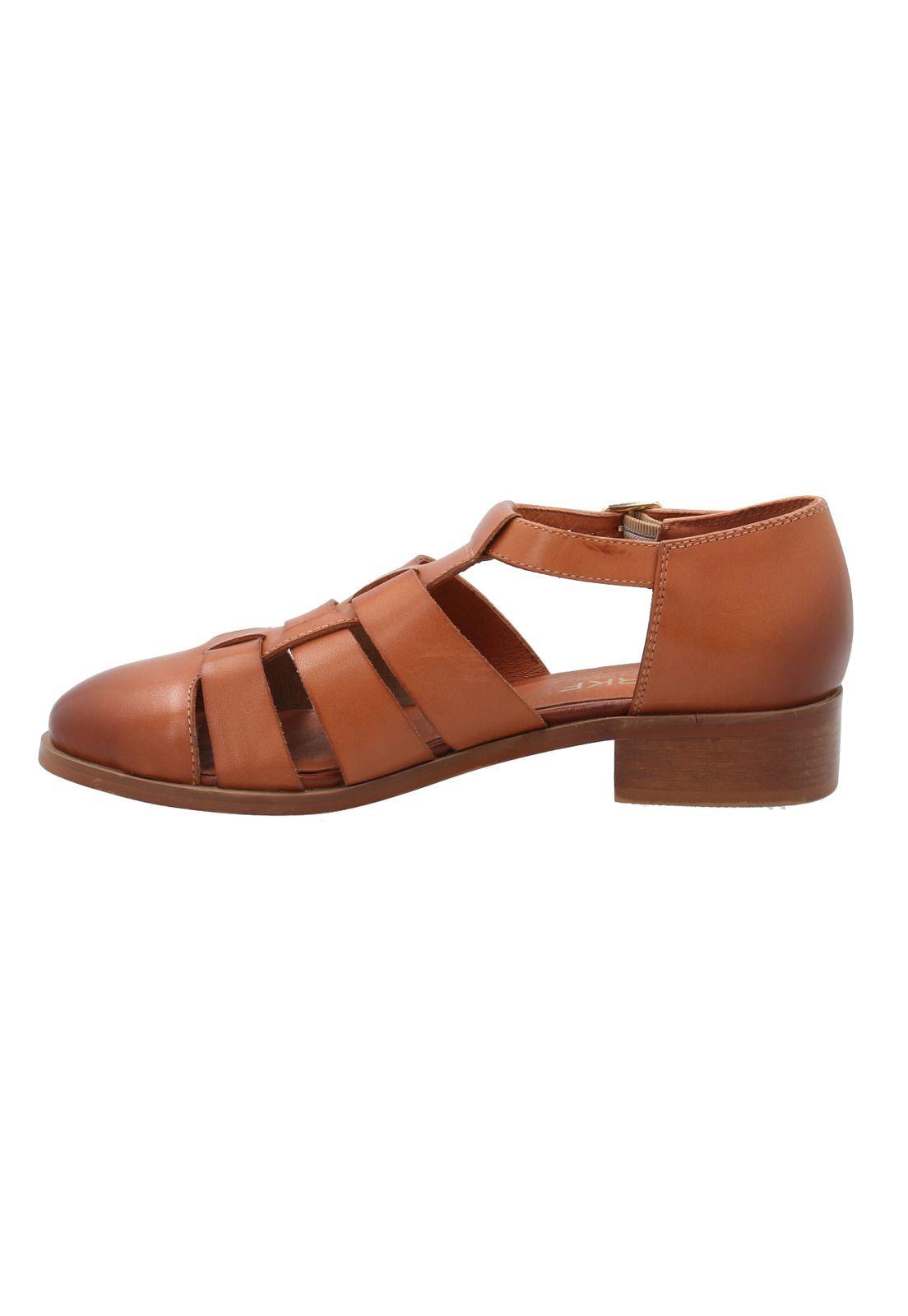 Zapato Cuero Mujer Lala Café -4