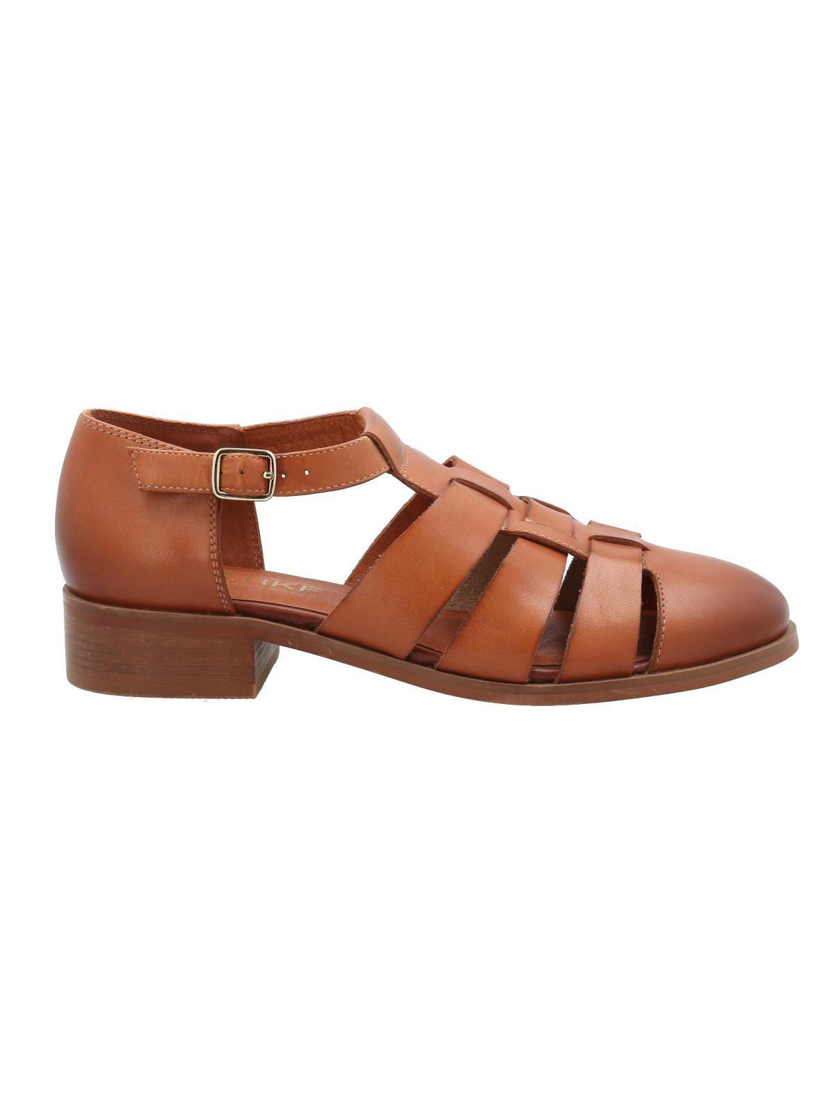 Zapato Cuero Mujer Lala Café -0