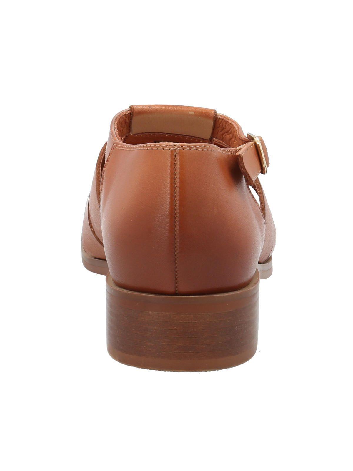 Zapato Cuero Mujer Lala Café -5