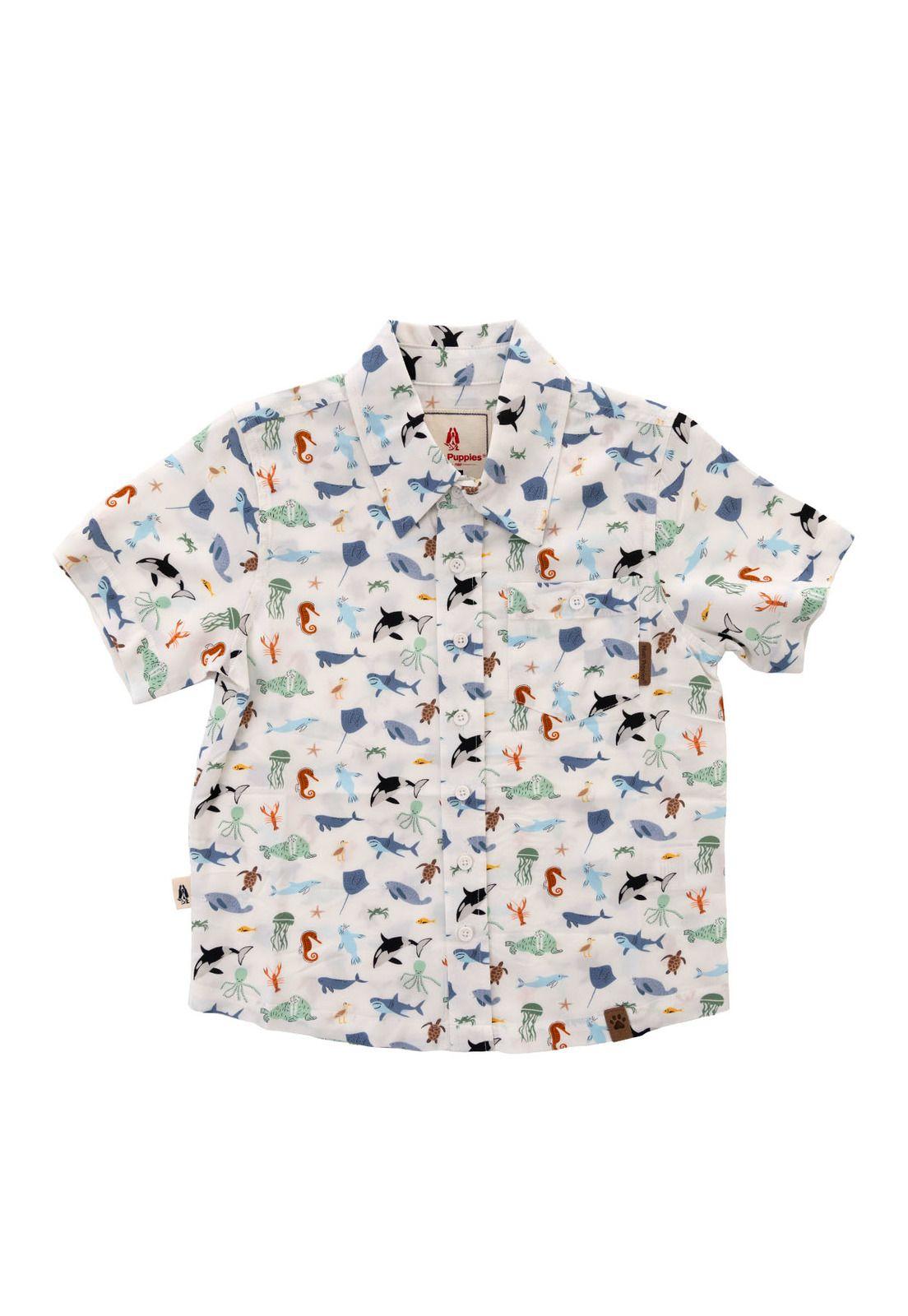 Camisa Niño Guayabera Blanco-0