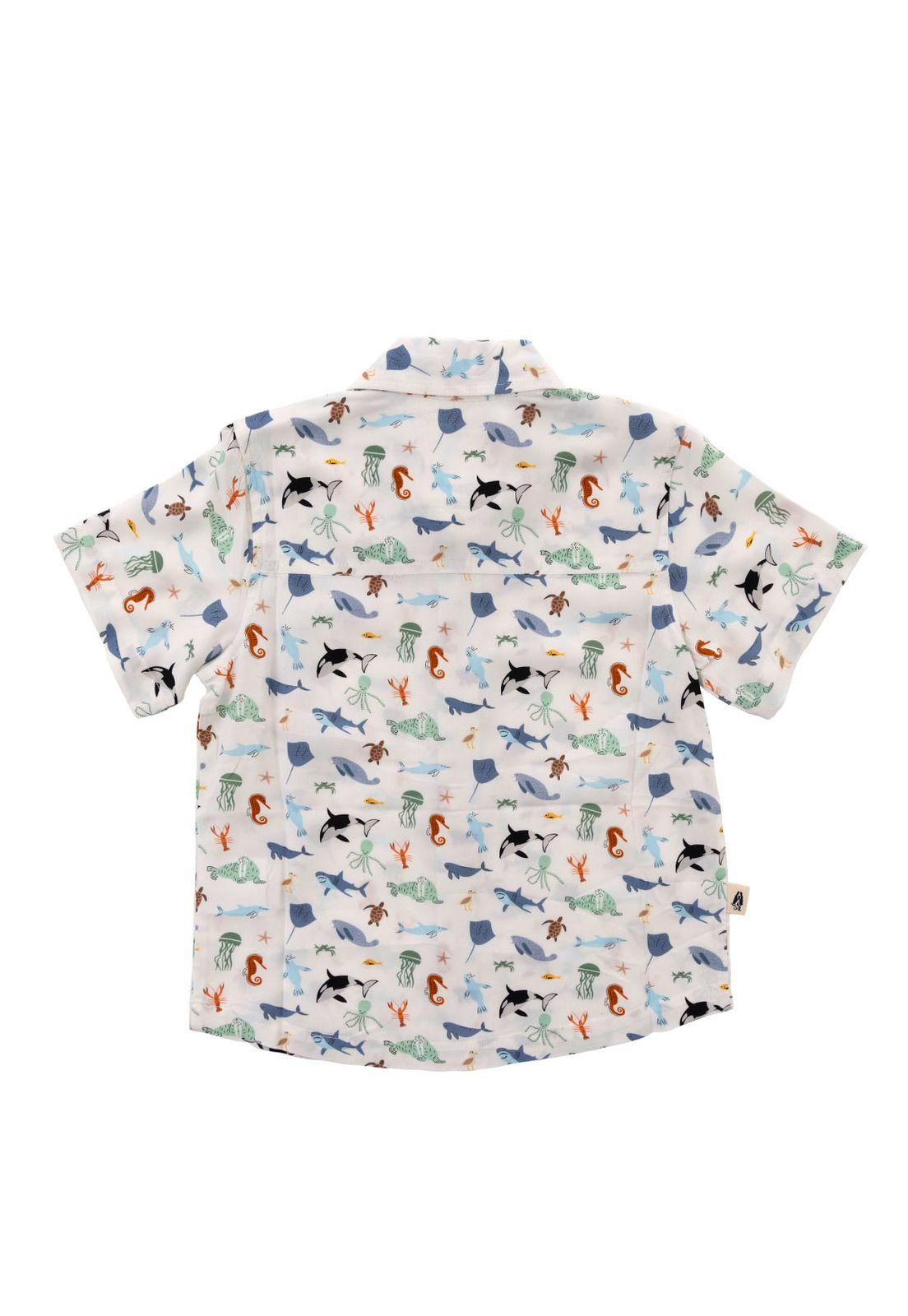 Camisa Niño Guayabera Blanco-5
