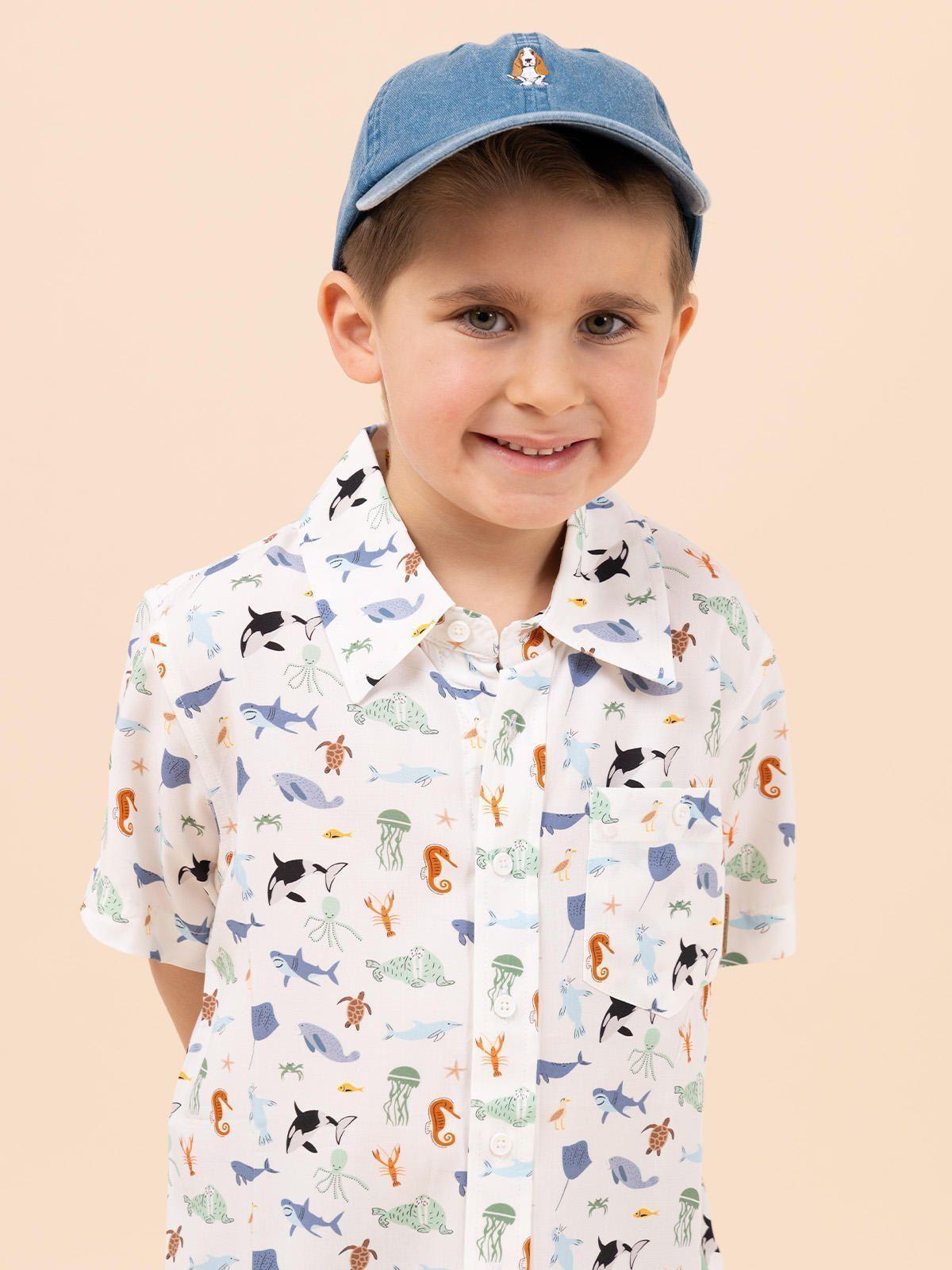Camisa Niño Guayabera Blanco-3