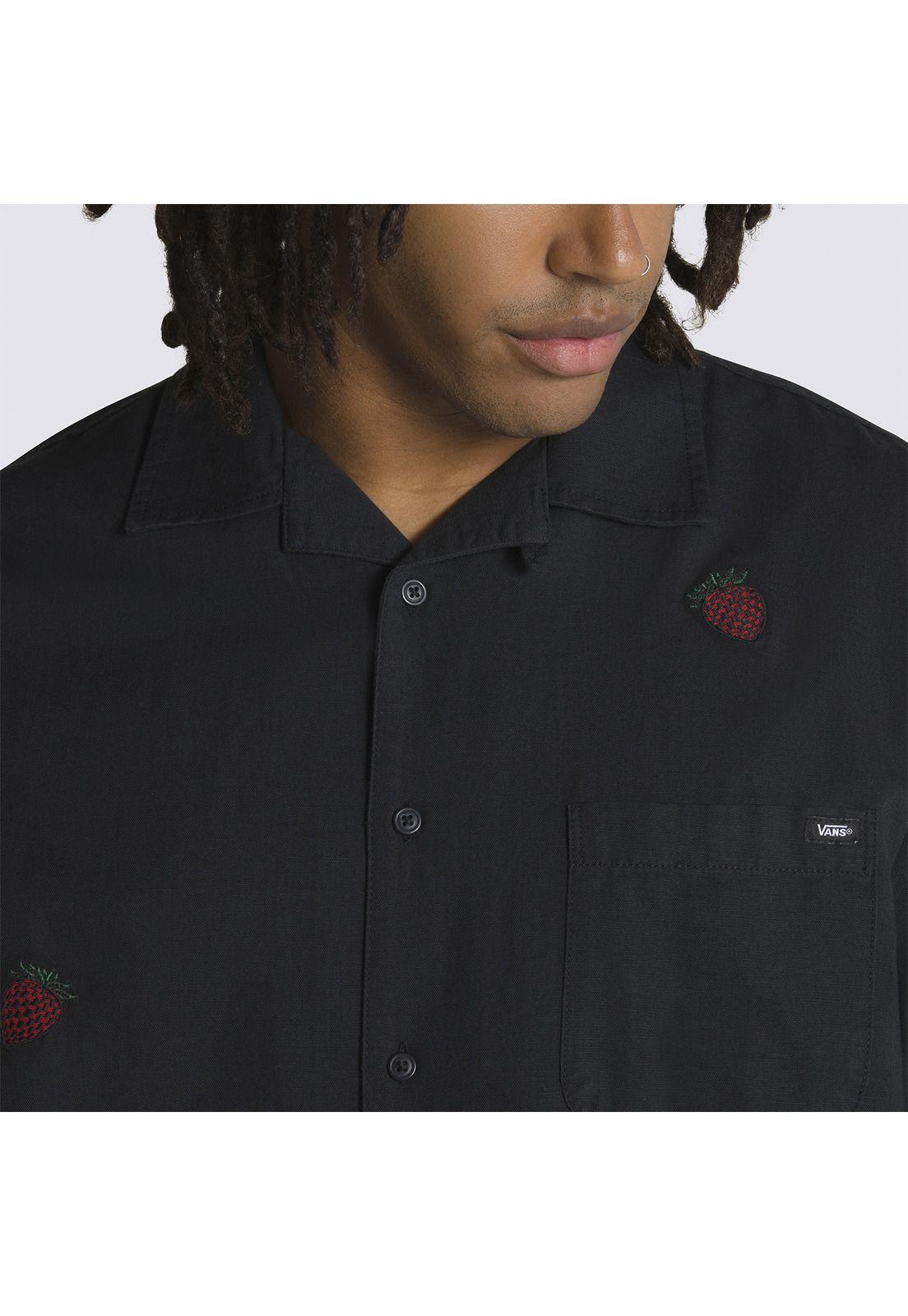 Polera Manga Corta Strawberry Negro Hombre-4