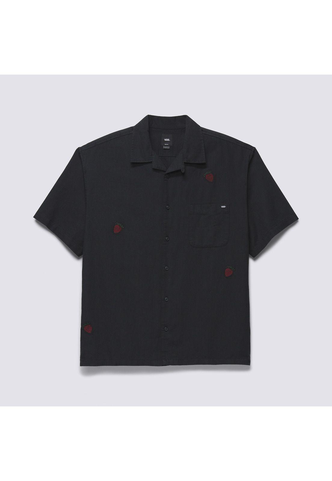 Polera Manga Corta Strawberry Negro Hombre-5